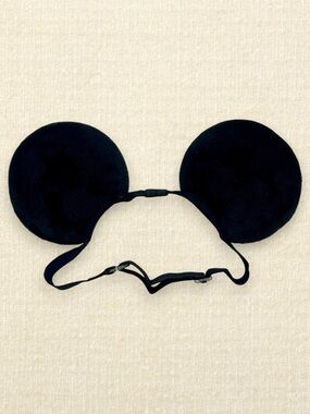 Elastic Black Velvet Bow-Free Minnie Ears | Disney-Inspired Mouse Ears
